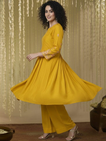 Yellow Blossom Kurta Set