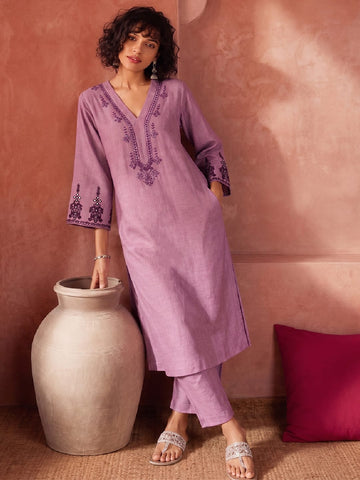 Women's Festive Mirror Work Kurta Set