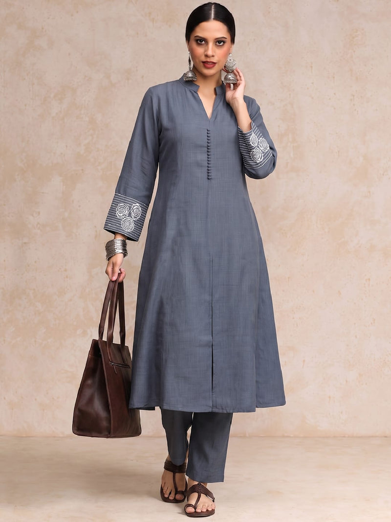 The Midnight Bloom Women's Kurta Set