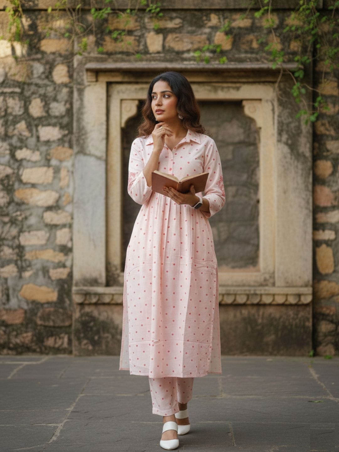 Varanga Pure Cotton Printed Kurta with Trousers