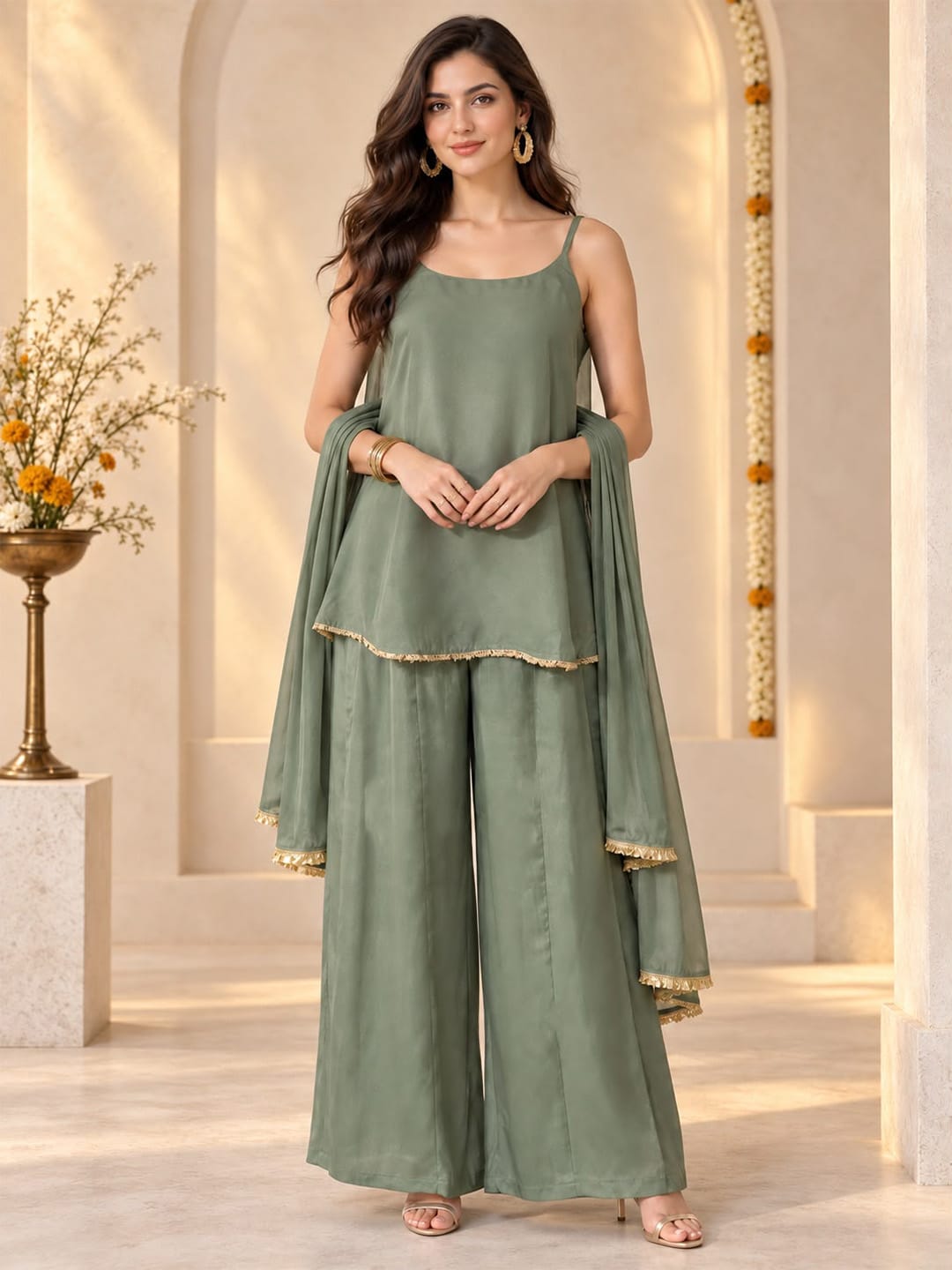 The Sage Shimmer Women Set