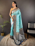 Luxurious silk Saree with rich woven pallu design