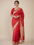 Ethnic Motifs Silk Cotton Handloom Banarasi Saree