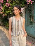 Varanga The Vintage Pinstripe Vest For Women