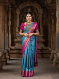 Ethnic Motifs Silk Cotton Handloom Banarasi Saree