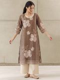 The Espresso Bloom Pure Silk Festive Women'S Kurta Set