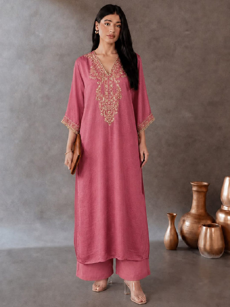 The Rose Gold Reva Kaftan Set