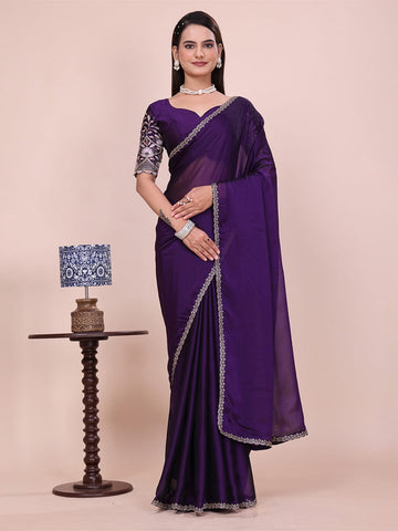 Varanga Embellished Embroidered Poly Chiffon Saree