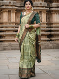Ethnic Motifs Silk Cotton Handloom Banarasi Saree