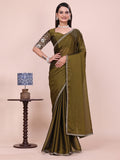 Varanga Embellished Embroidered Poly Chiffon Heavy Work Saree