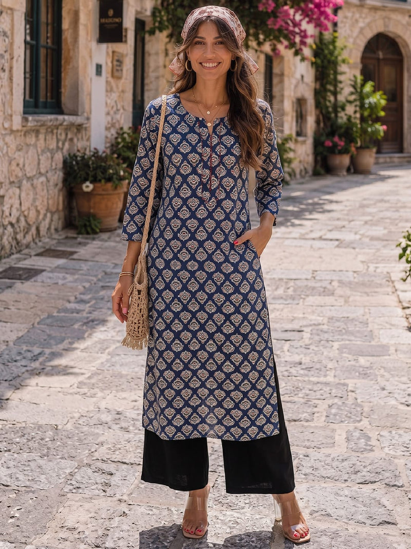 The Indigo Raga Women's Straight Kurta