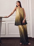 Halter Neck Ombre Fusion Top And Bottom