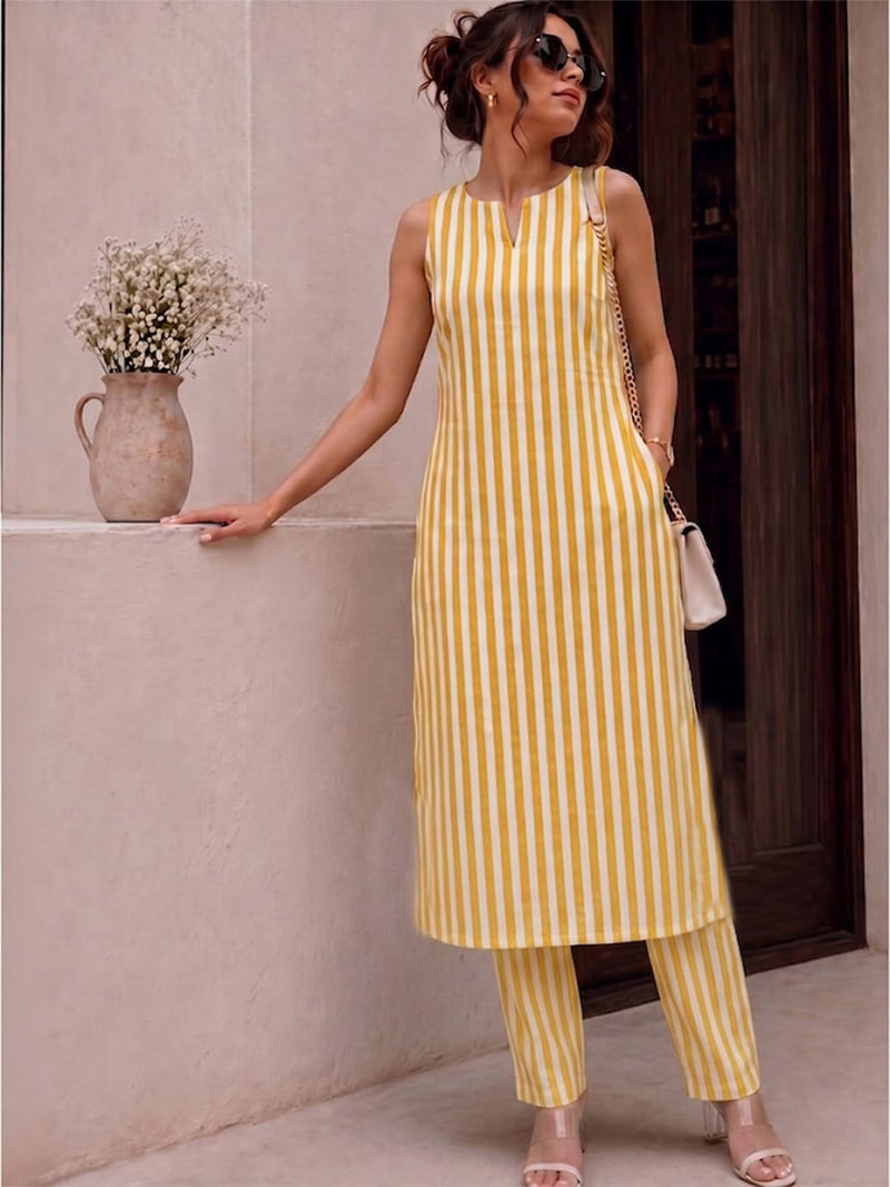 The Desert Sun Linear Women's Kurta Set