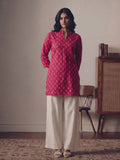 Pink Booti Print Three-Quarter Sleeve Fusion Top