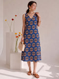 Women's A-Line Dress Adorned With Bold Ethnic-Inspired Prints