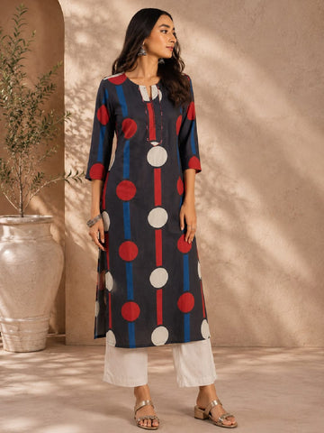 A-Line Geometric Prints Kurta