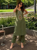 Boho- Olive Women's kurta set