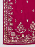 Velvet  Kurta Set , Paired With Trousers, And A Printed Velvet Dupatta
