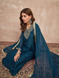 Kurta With Zari Embroidery, Teamed With Trousers And Paired With Dupatta