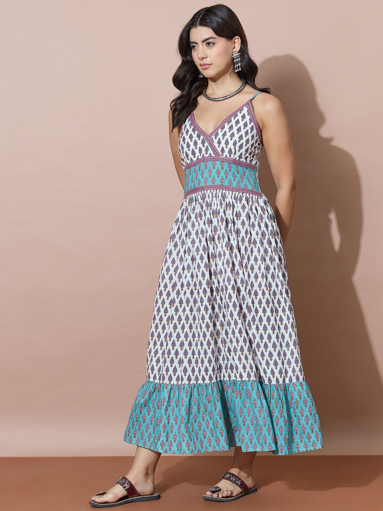 empire waist sun dress Bohemian Print Empire Waist Summer Dress – Varanga