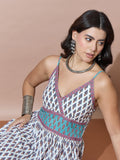 Bohemian Print Empire Waist Summer Dress