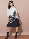 Dual Colour Hand Painted Dress