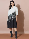 Dual Colour Hand Painted Dress