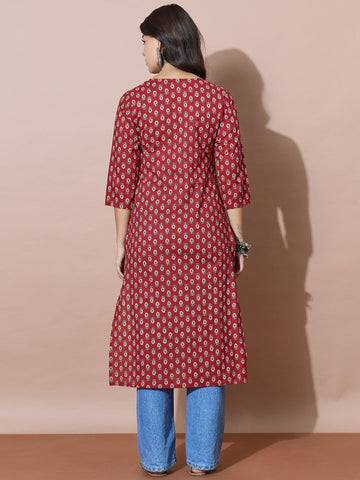 Everyday Maroon Casual Kurta
