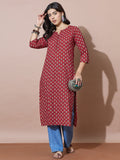 Everyday Maroon Casual Kurta