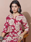 Casual Chic Large Floral Print Kurta