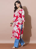 Statement Floral Print Straight Kurta