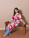 Statement Floral Print Straight Kurta