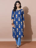Vibrant Blue Ikat Kurti