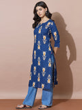 Vibrant Blue Ikat Kurti