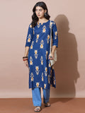 Vibrant Blue Ikat Kurti
