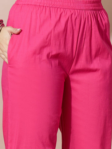 Purple Radiance Kurta With Contrast Trousers