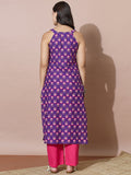 Purple Radiance Kurta With Contrast Trousers