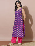Purple Radiance Kurta With Contrast Trousers
