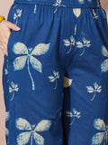 Summer Ready Sleeveless Blue Printed Set