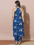 Summer Ready Sleeveless Blue Printed Set