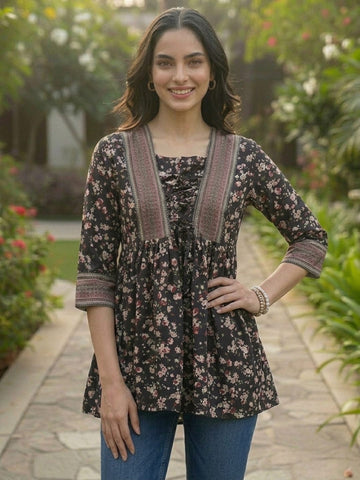 Varanga Women Summer Floral printed Top