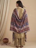 Varanga Women Kurta Set With Intricate Lace Detailing And Solid Ankle-Length Trousers, And  Printed Dupatta.
