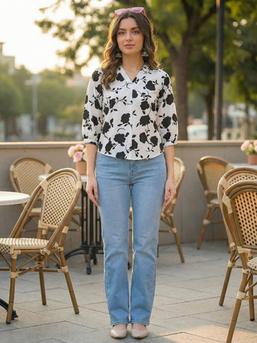 Varanga Women Summer Floral printed Top