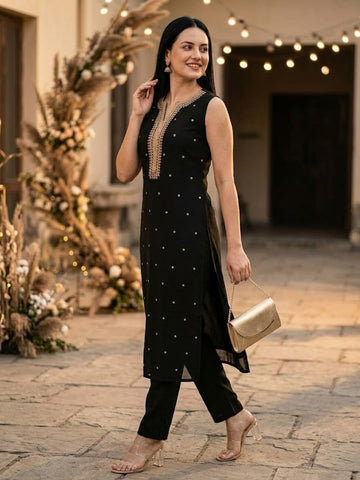 Retro-Chic Kurta Set