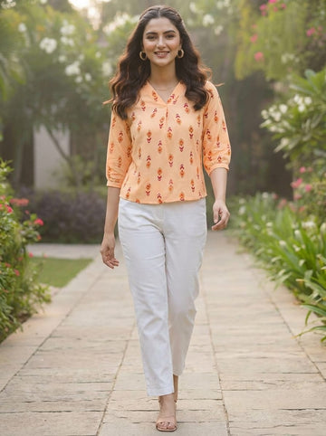 Varanga Women Summer Floral printed Top