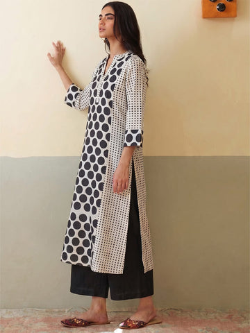 Polka Dot Women'S Kurta Set