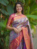 Classic Indian Silk Saree with Rich woven  Pallu Design