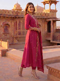 Floral Embroidered Kurta Set With Embroidered Dupatta