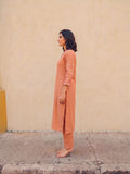 Elegant Embroidered Rust Kurta Designed For Effortless Everyday Sophistication.