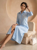 Varanga Blue Colored Women Summer Dress